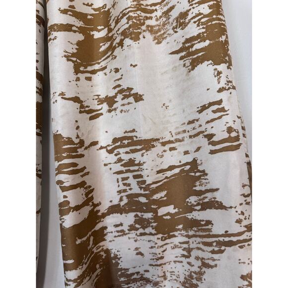 NWT Auth. Max Mara 100% Silk Acume Beige/Tan Wide Leg Pants Size 38/US 8 - Picture 7 of 13